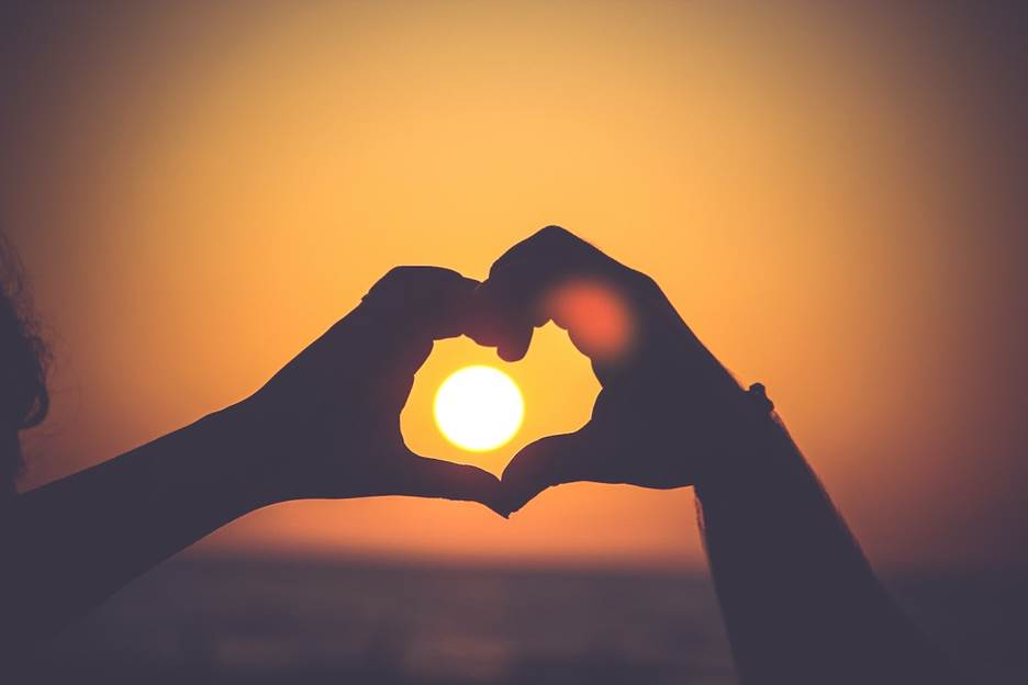 A picture containing sunset, silhouette Description automatically generated