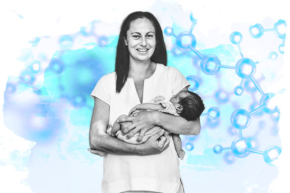 Charmaine Blanch, with baby Florence, was told she was cancer free after immunotherapy.