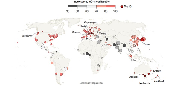 Karachi ranked among the world’s least liveable cities in 2025, according to a global survey by the Economist Intelligence Unit. — The Economist
