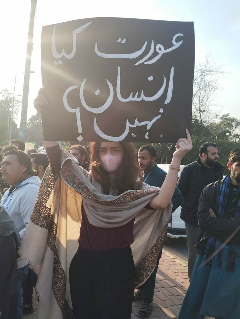 &lsquo;Mera Jism, Meri Marzi&rsquo;: Islamabad feminists protest Bushra Bibi, Imran&rsquo;s conviction in Iddat case