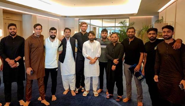 Pakistan cricket team players posing for a picture at a hotel in Lauderhill, Florida. &mdash; PCB