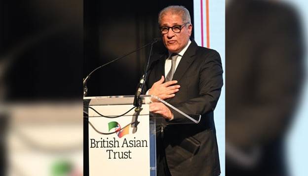 British Pakistani philanthropist Asif Rangoonwala CBE&nbsp;addresses an event. &mdash; Photo by author
