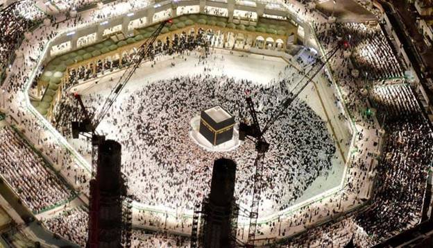 An undated aerial shot of the Holy Kaaba. &mdash; X/@insharifain