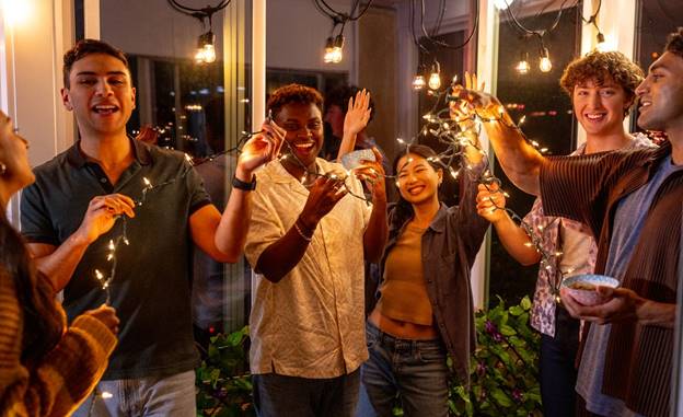 A group of people holding lights AI-generated content may be incorrect.