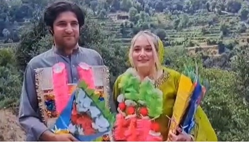 American woman Mindy marries KPs Sajid Zeb Khan in Upper Dir. — Reporter