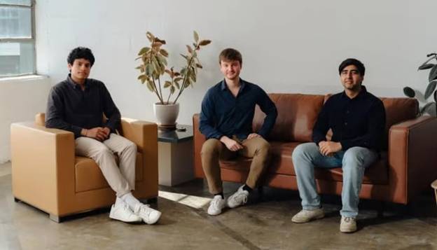 (From left) Adarsh Hiremath, Brendan Foody and Surya Midha. — Mercor/File
