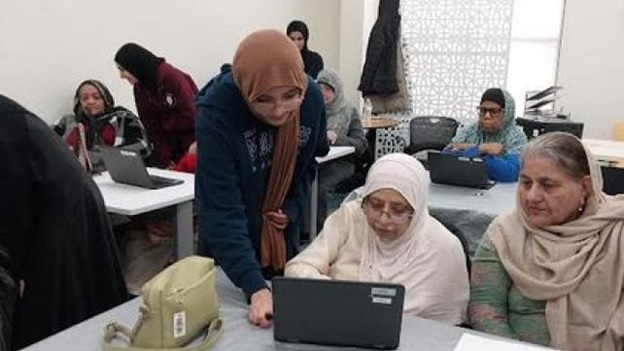 A person looking at a computer AI-generated content may be incorrect.