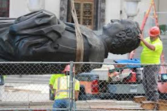 When Christopher Columbus' statues came ...