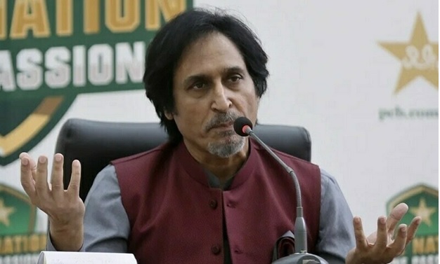 PCB Chairman Ramiz Raja addresses a press conference in Lahore on Sept 13, 2021. &mdash; Reuters/File